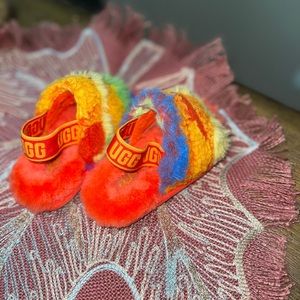 Ugg girl shoes multi color size 6 sandal